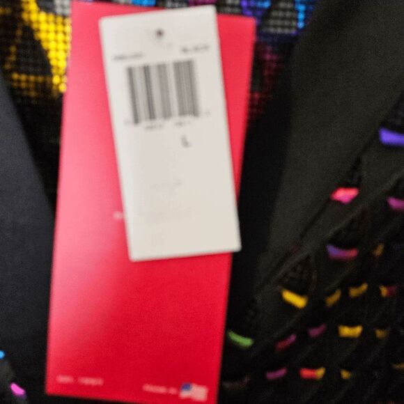 IC by Connie K Rainbow Glam Colors Crochet Cardigan NWT Women's Multicolor Size - Picture 2 of 6